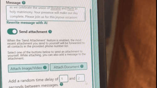 Send bulk messages on WhatsApp