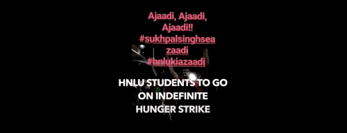 HNL University students protest for the resignation of the university's VC